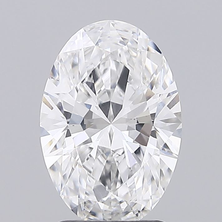 2.15ct oval lab-grown diamond, E color, VS1 clarity, 10.65mm ID