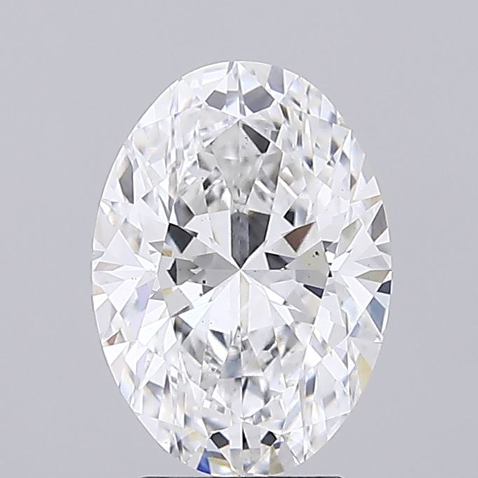 2.93ct oval lab-grown diamond, E/VS2, 11.22mm ID