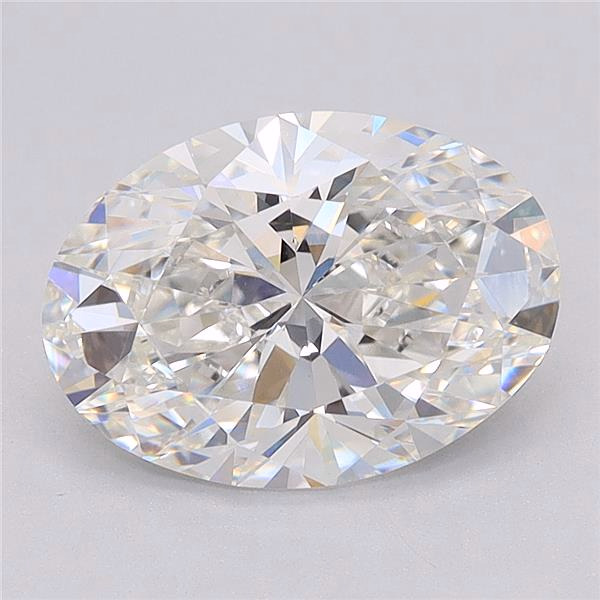 3.31ct oval lab-grown diamond, D color, VS1 clarity, 11.80mm ID