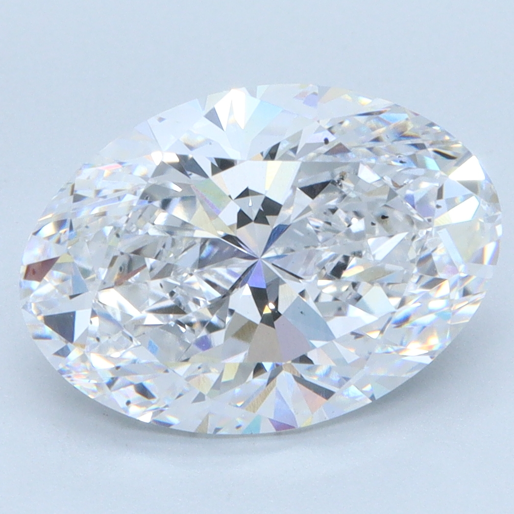 3.81ct Oval Lab-Grown Diamond, D Color, VS2 Clarity
