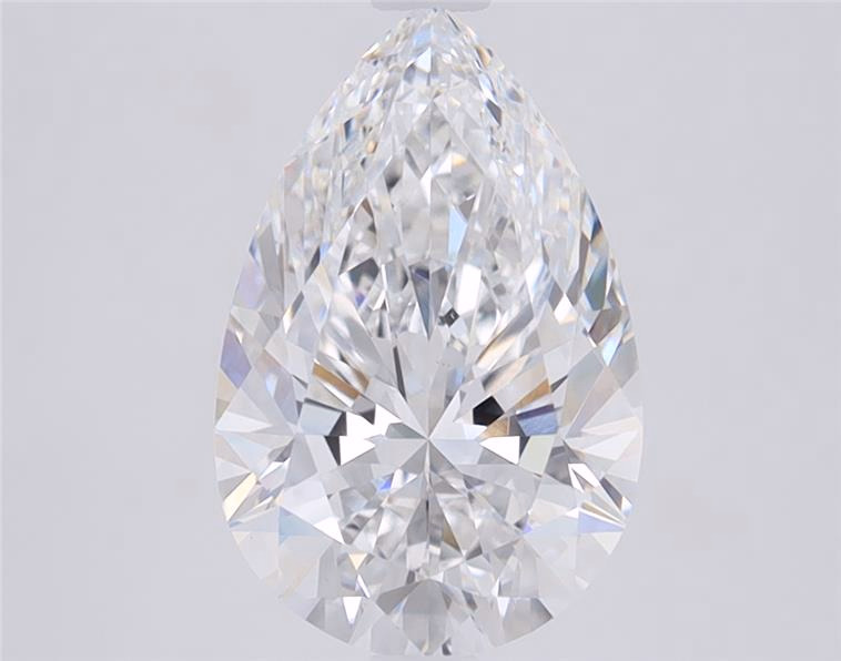 1.11ct pear-cut lab-grown diamond, D color, VVS2 clarity, 9.40mm ID