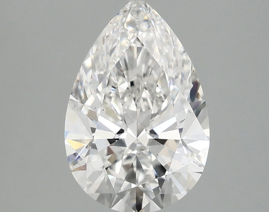 1.9ct pear-cut lab-grown diamond, E color, VS2 clarity, 10.62mm ID