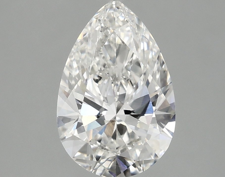 2ct Pear Cut Lab-Grown Diamond, F Color, VVS1 Clarity, 10.77mm ID