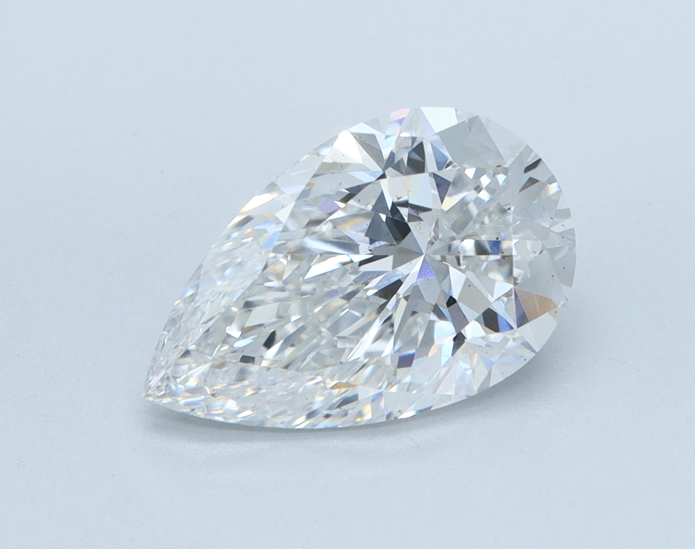 2.11ct Pear Cut Lab-Grown Diamond, E Color, VS2 Clarity