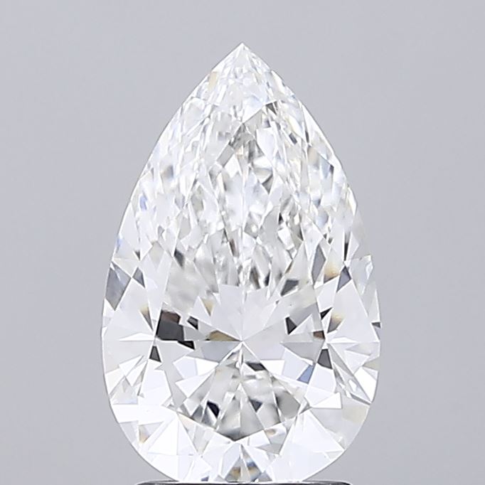 2.14ct Pear Cut Lab-Grown Diamond, E Color, VS2 Clarity, 11.09 X 7.39 X 4.50 mm