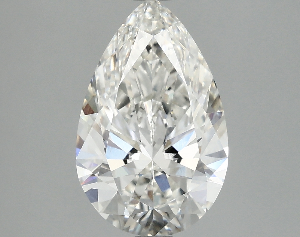 2.2ct pear-cut lab-grown diamond, F color, VVS2 clarity, IGI certified