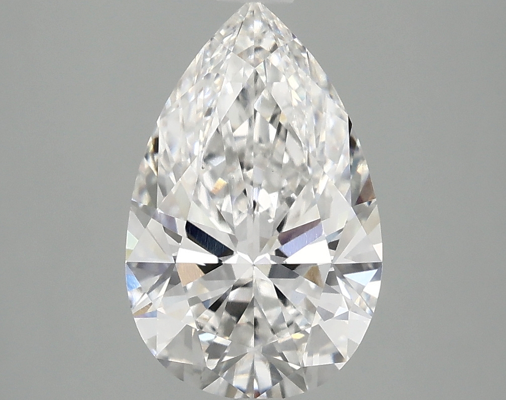 2.4ct Pear Cut Lab Grown Diamond, E Color, VS1 Clarity, IGI Certified