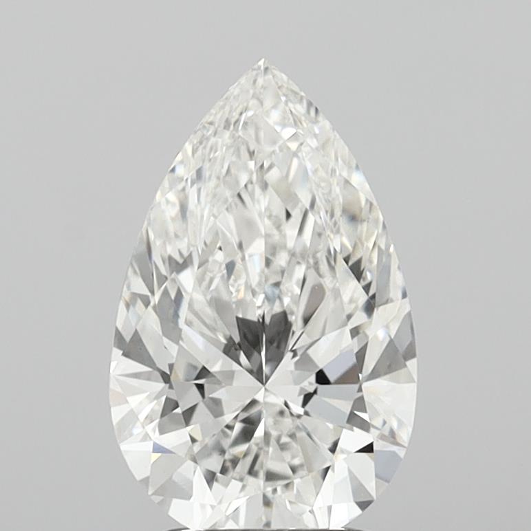 2.59ct lab-grown diamond, pear cut, F/VS1, 12.30mm ID
