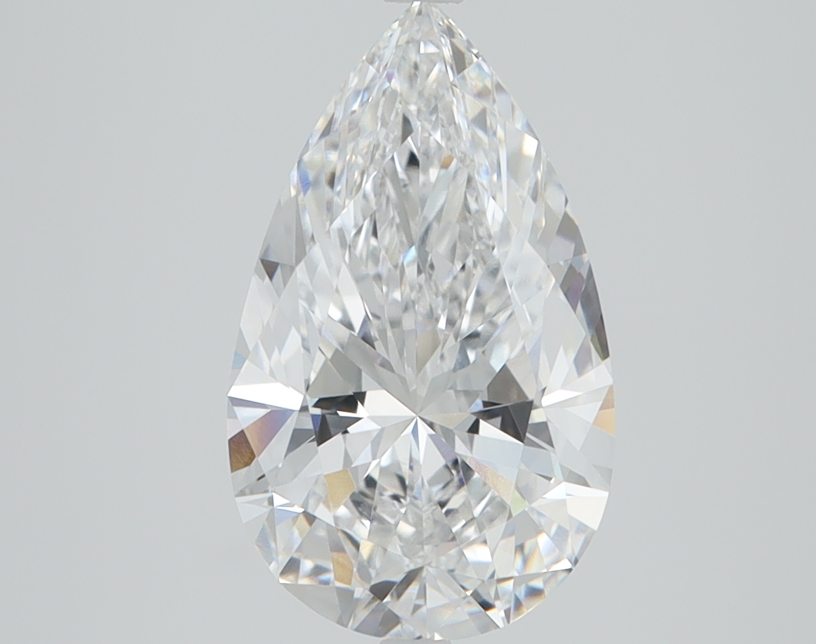 2.7ct Pear Cut Lab-Grown Diamond, D Color, VVS1 Clarity, 12.72mm ID