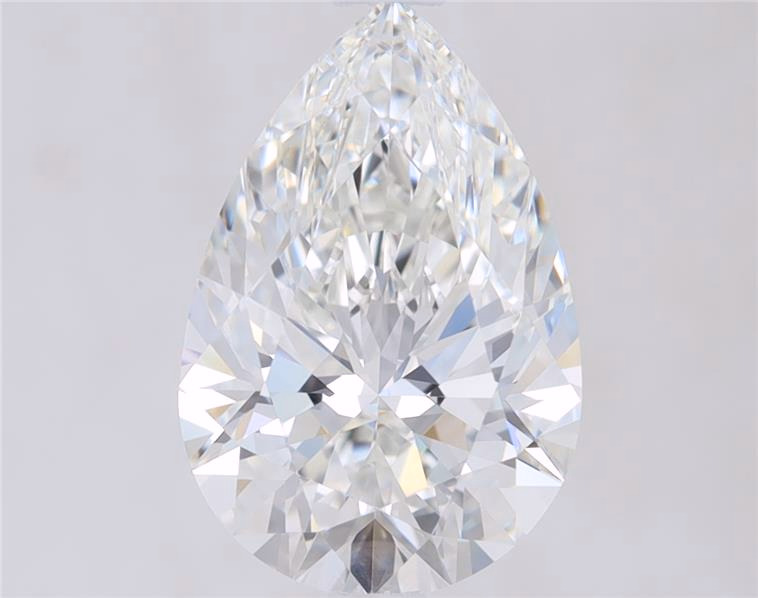 2.9ct Pear Cut Lab-Grown Diamond, F Color, VS2 Clarity