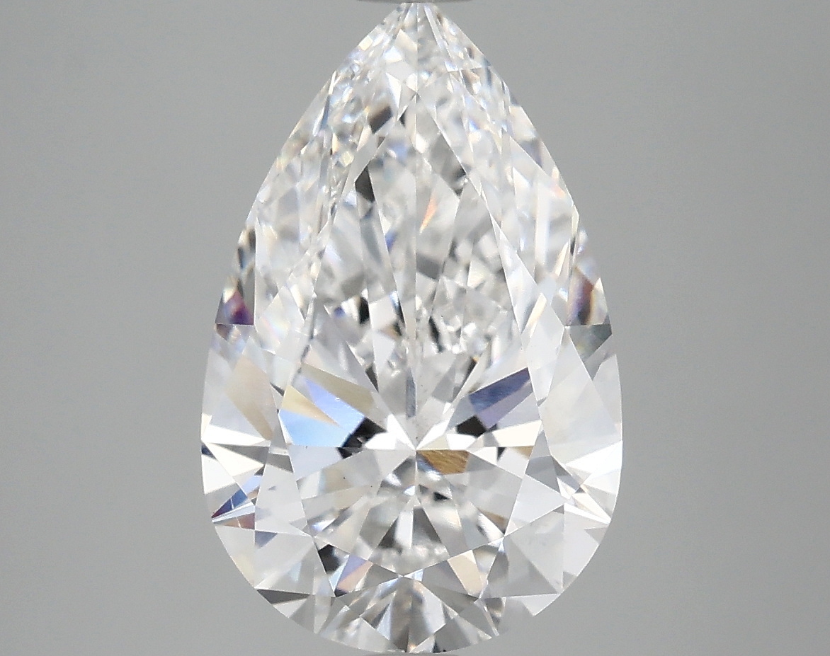 3.9ct Pear Cut Lab-Grown Diamond, D/VS2, 13.94mm ID