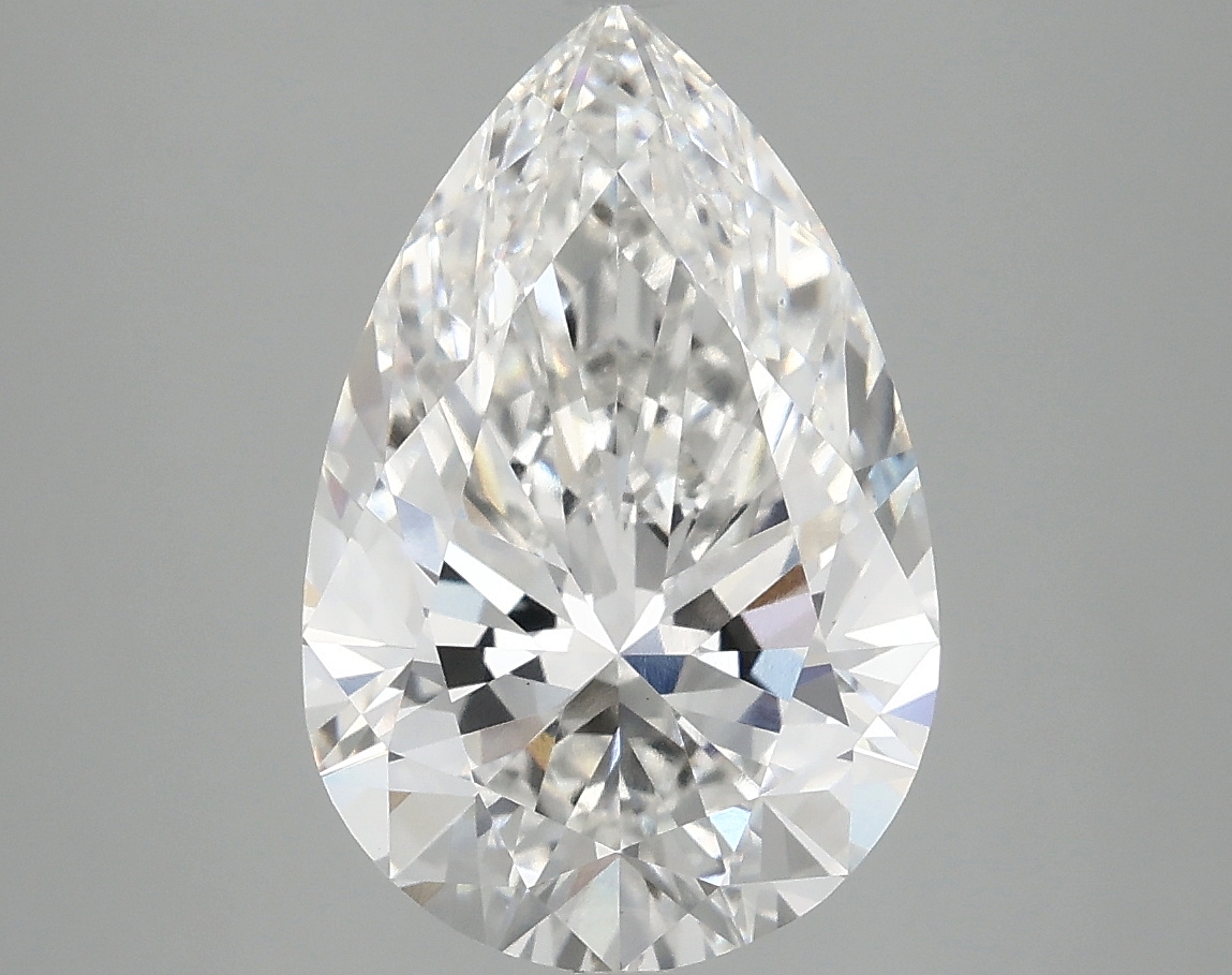3.91ct Pear Cut Lab-Grown Diamond, E Color, VS1 Clarity, 13.55mm ID