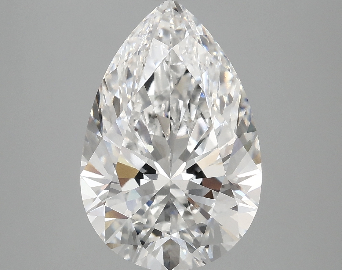 4.07ct Pear Cut Lab-Grown Diamond, D/VS2, 13.47mm ID