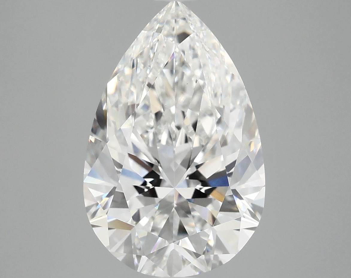 4.14ct Pear Cut Lab-Grown Diamond, E Color, VS1 Clarity, 13.61mm ID