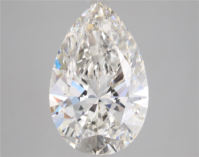 Lab-grown 4.14ct Pear cut diamond, G/VS2, 14.10mm x 8.99mm x 5.53mm