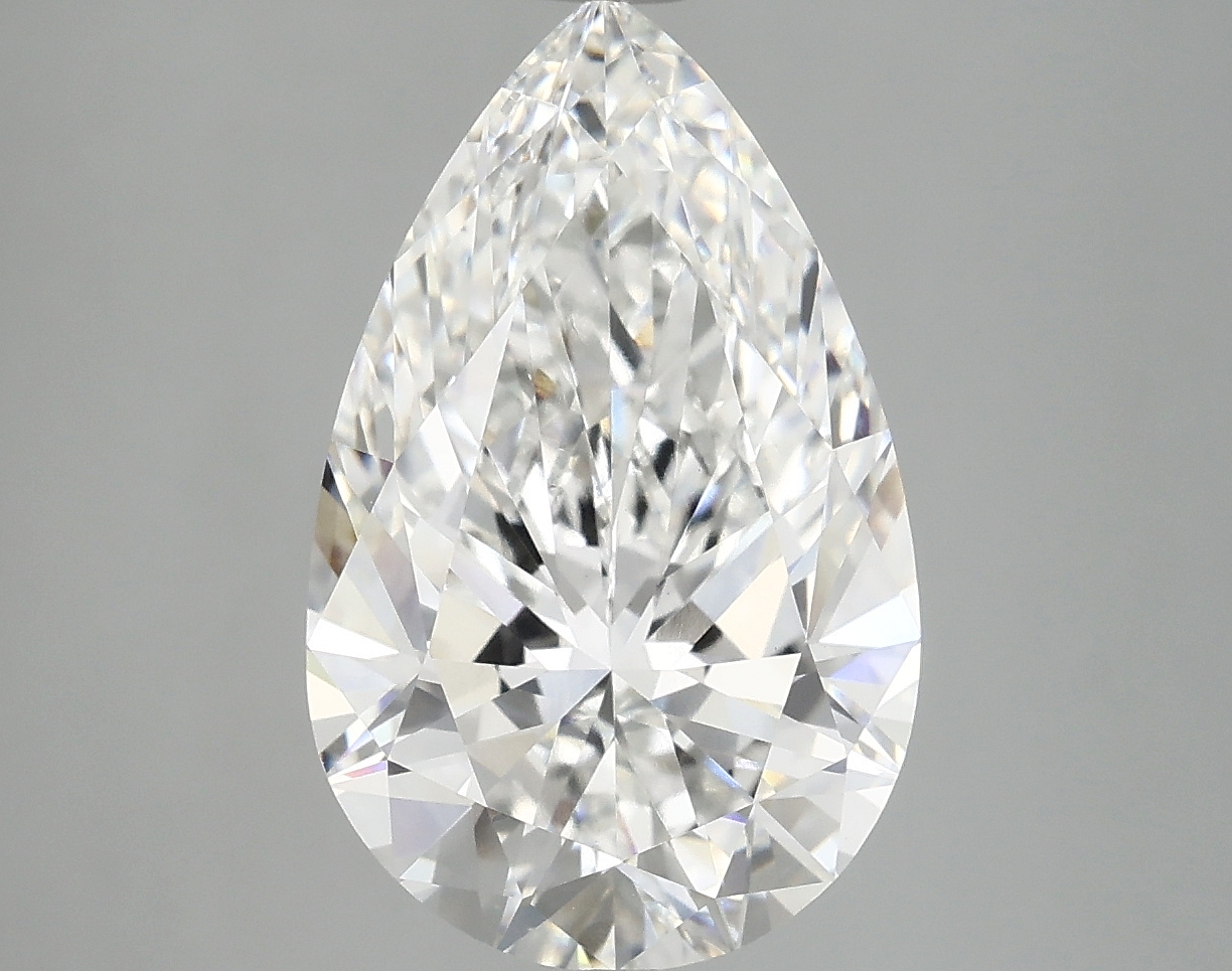 4.21ct Pear Cut Lab-Grown Diamond, E Color, VVS2 Clarity, 14.54mm ID