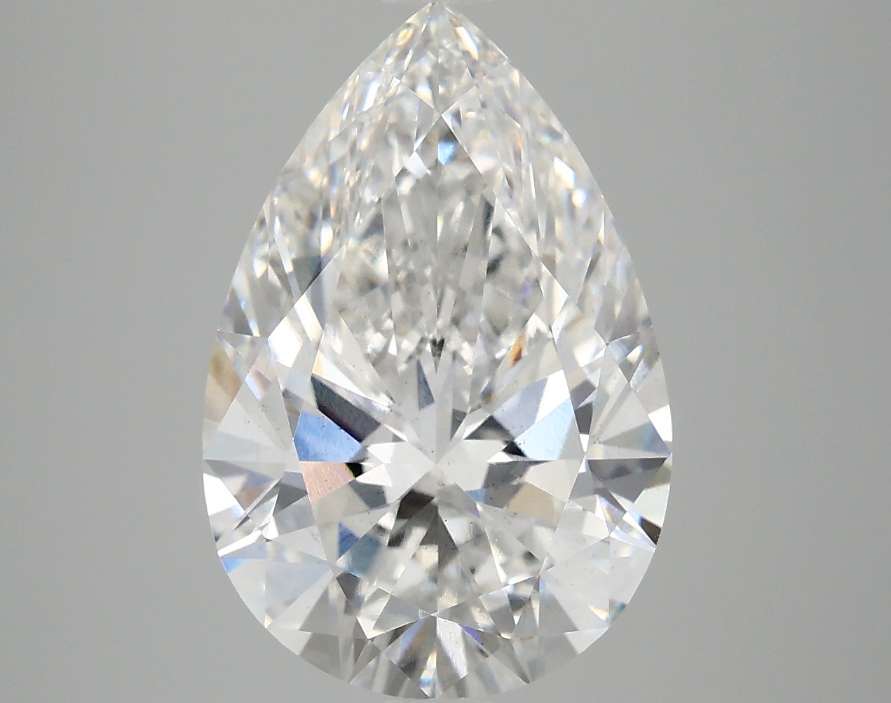 4.77ct Pear Cut Lab-Grown Diamond, E Color, VS2 Clarity, 14.77mm ID