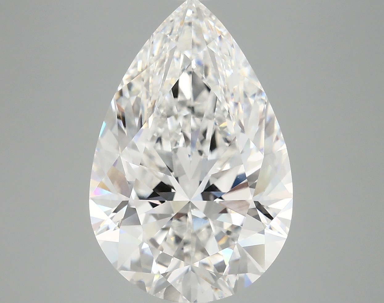 5.84ct Pear Cut Lab Diamond, E Color, VVS2 Clarity, 15.25mm ID