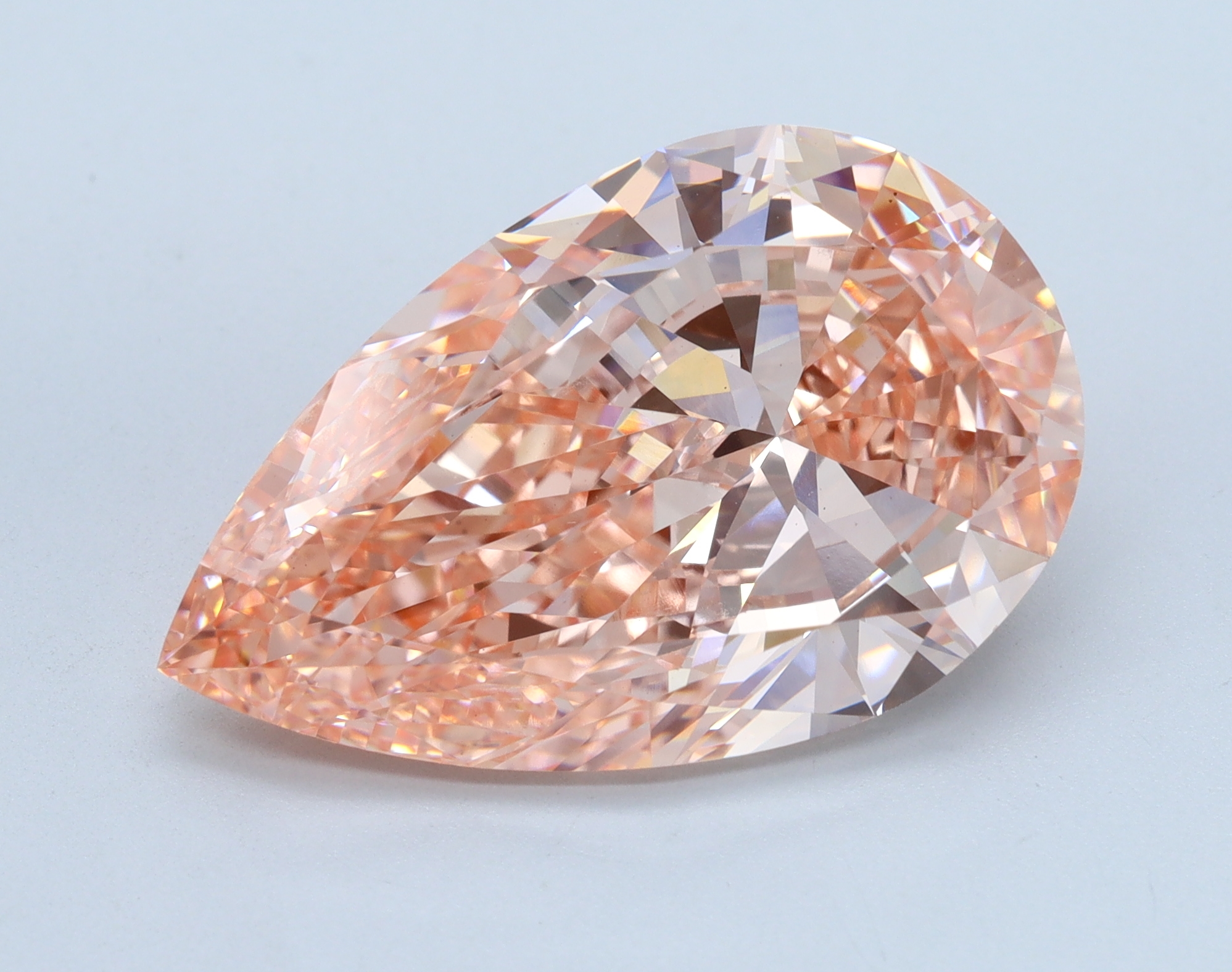 10.02ct Pear Cut Lab-Grown Diamond, Pink Color, VS1 Clarity