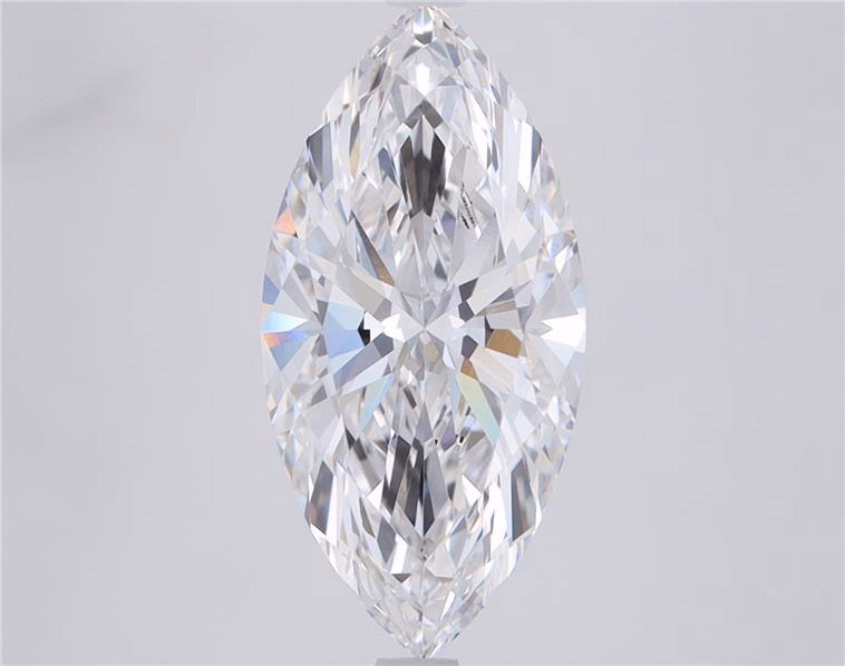 2.55ct lab-grown marquise diamond, E color, IF clarity, IGI certified