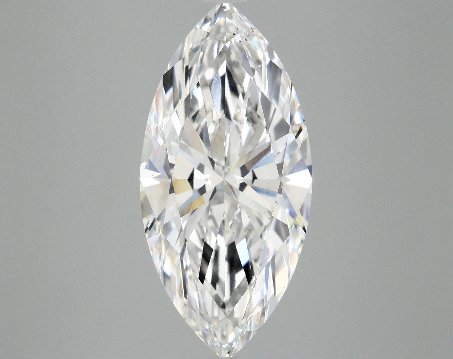 Lab-grown 4.8ct Marquise diamond, D color, VS2 clarity, 17.91x8.53mm.