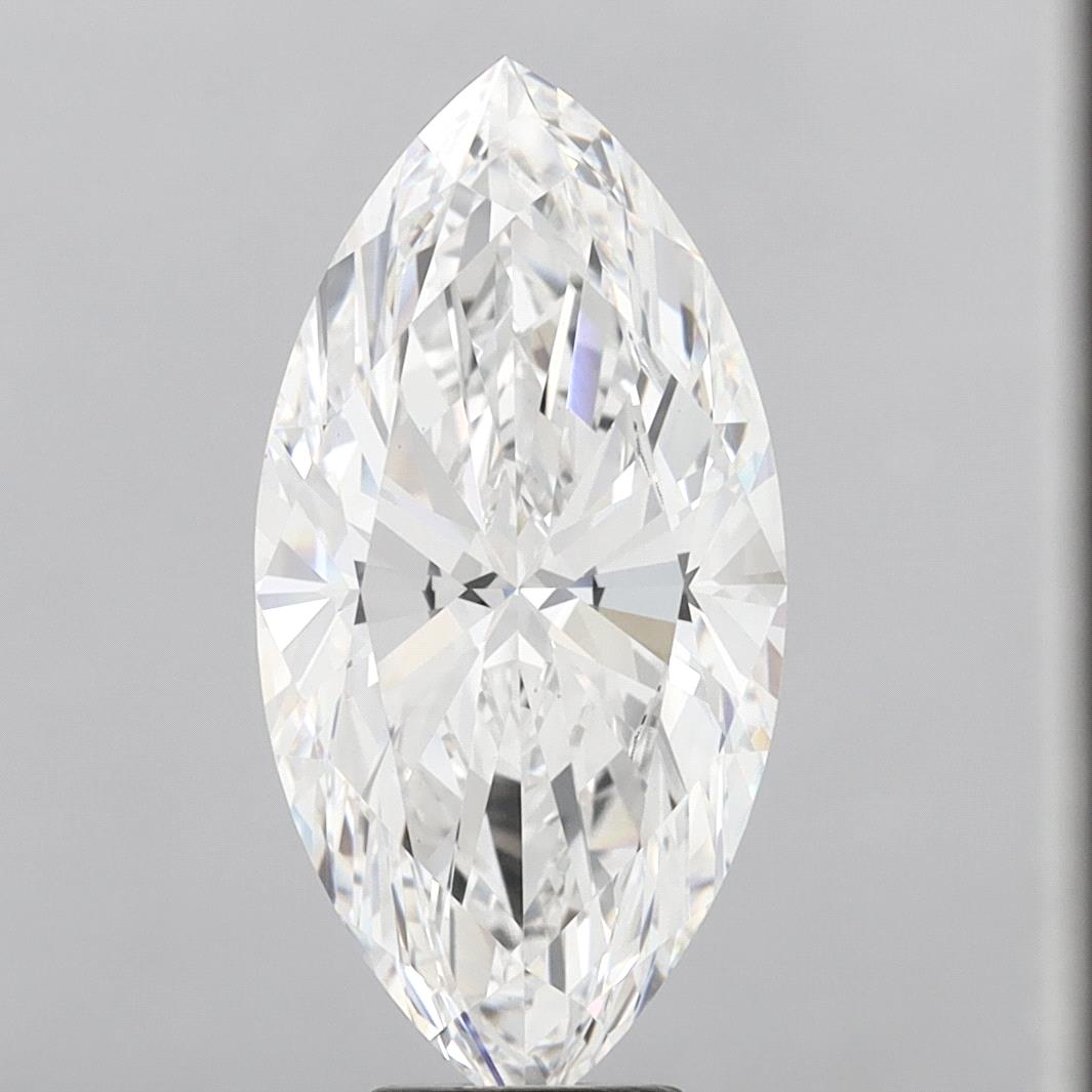 9.04ct lab-grown marquise diamond, E/VS1, 21.57mm x 10.74mm x 6.66mm
