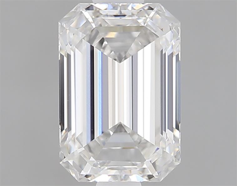 1ct Emerald Cut Lab-Grown Diamond, F/VVS2, 6.89mm x 4.67mm x 3.22mm