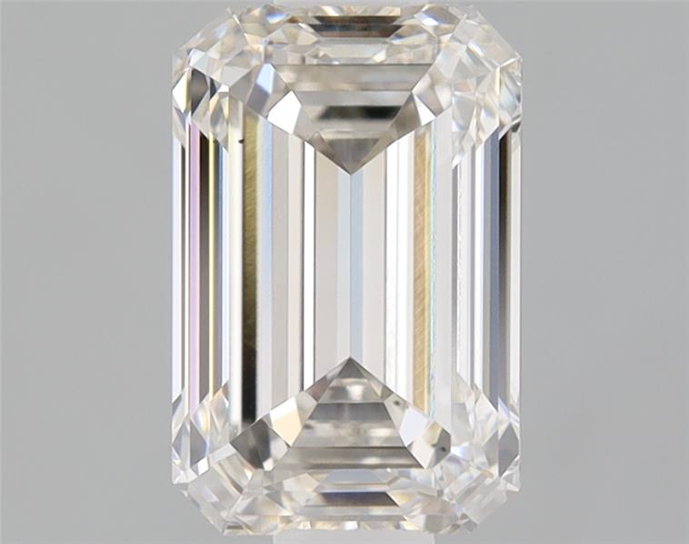 1.03ct lab-grown emerald diamond, I color, VS1 clarity, 6.96x4.58x3.10 mm.