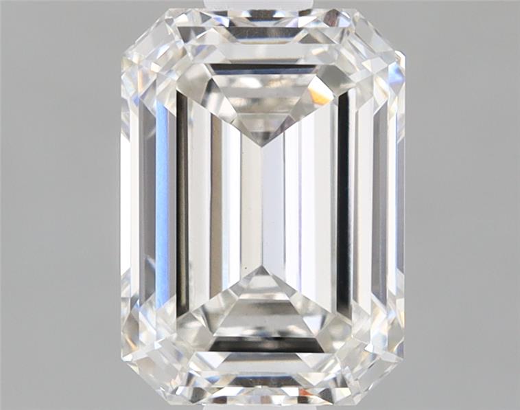 Lab-grown 1.1ct emerald cut diamond, H color, VS1 clarity, 6.88mm ID.