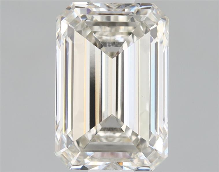 1.21ct lab-grown emerald diamond, H color, VVS2 clarity, 7.27x4.90x3.20mm