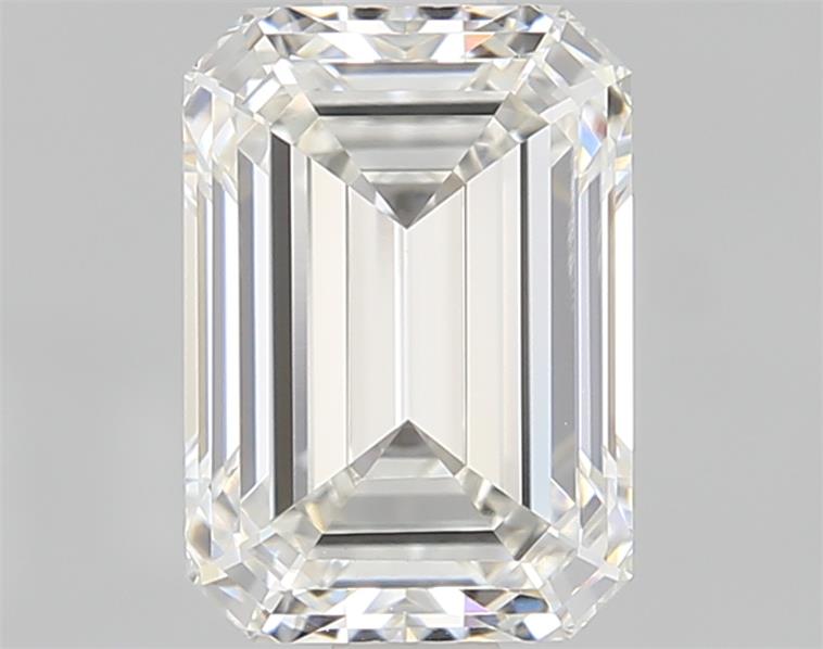 1.28ct lab-grown emerald diamond, H color, VVS2 clarity, 7.26x5.11x3.47 mm