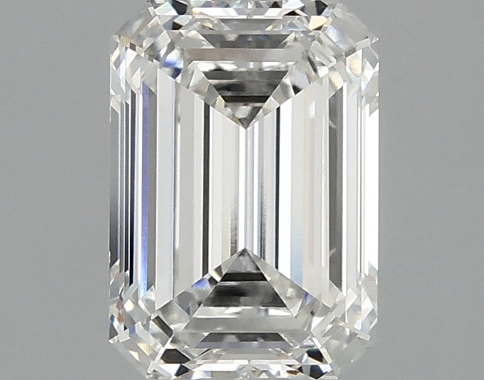 1.59ct lab-grown emerald diamond, F color, VVS1 clarity, 7.99mm ID