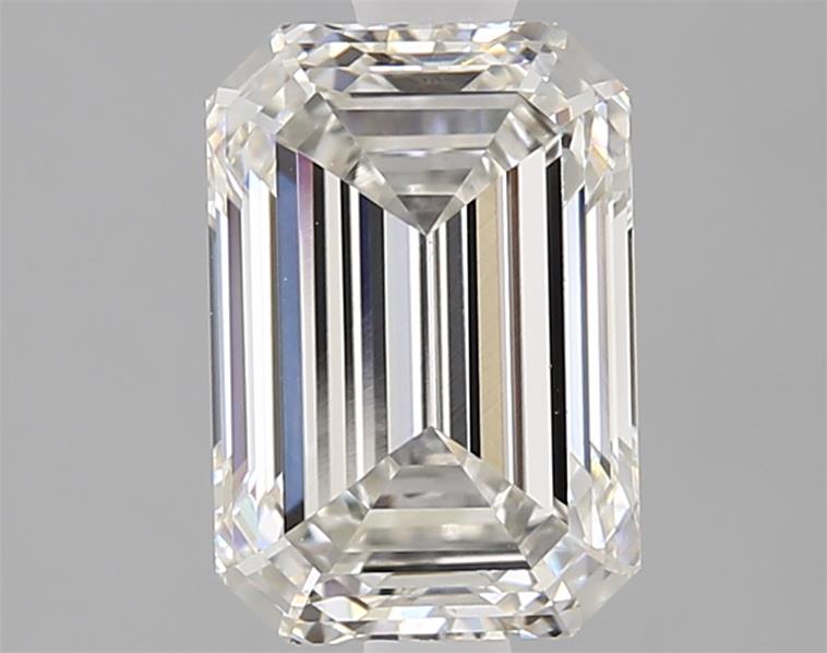 1.79ct Emerald cut lab-grown diamond, F color, VVS2 clarity, measurements 8.27x5.69x3.87 mm