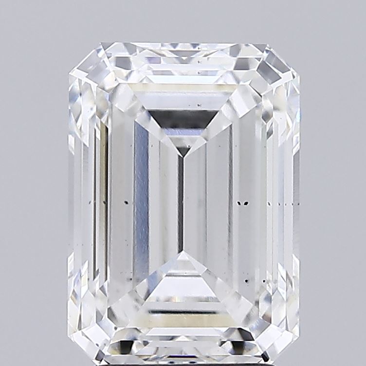 3.66ct lab-grown emerald diamond, F color, SI1 clarity, 10.14mm ID
