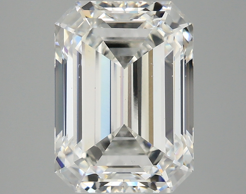 3.96ct Emerald Cut Lab-Grown Diamond, F Color, VS2 Clarity