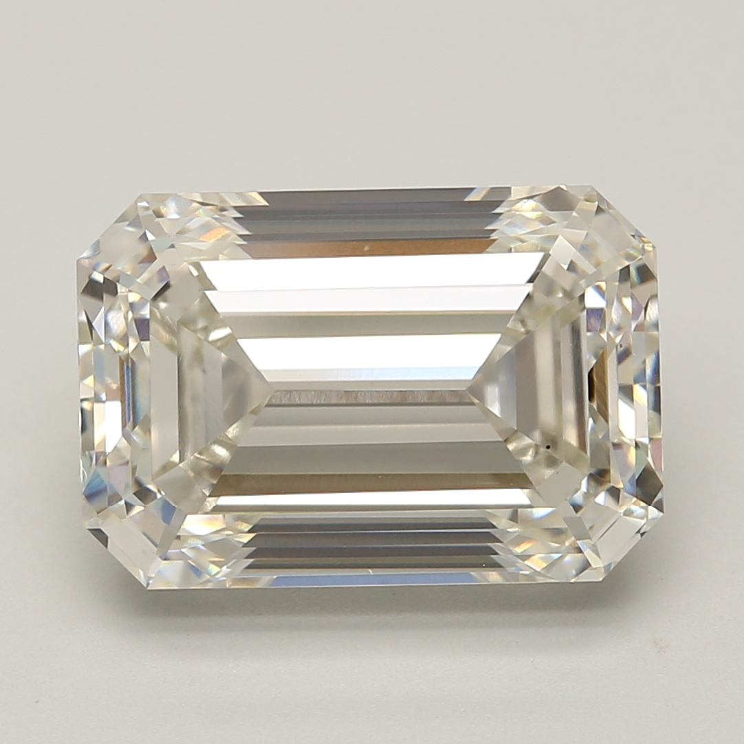 10.5ct Emerald Cut Lab Grown Diamond, H Color, VS1 Clarity, 14.65mm ID
