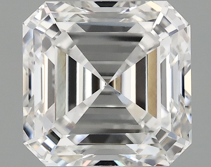 1.51ct lab-grown Asscher diamond, F color, VVS2 clarity, 6.33 x 6.21 x 4.22mm