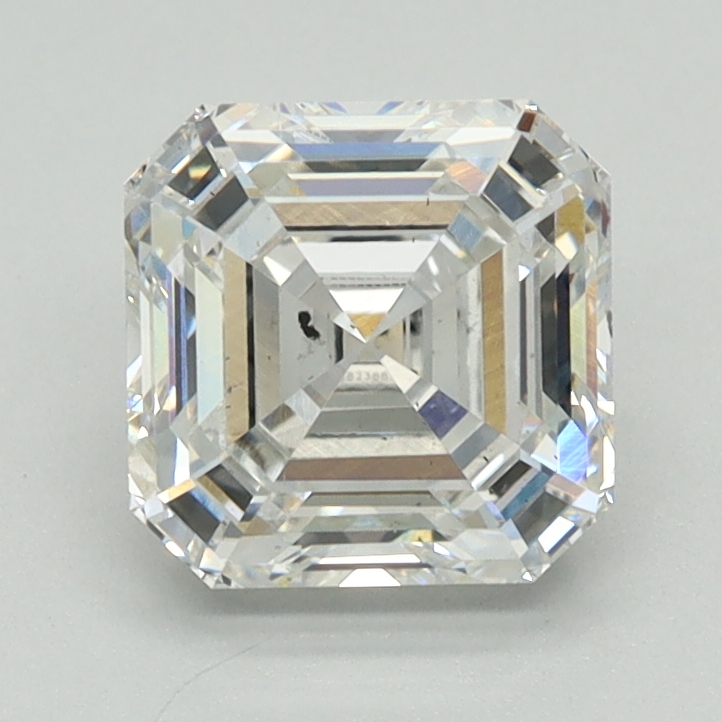 1.62ct Asscher cut lab-grown diamond, G color, SI1 clarity, 6.43mm x 6.41mm x 4.24mm