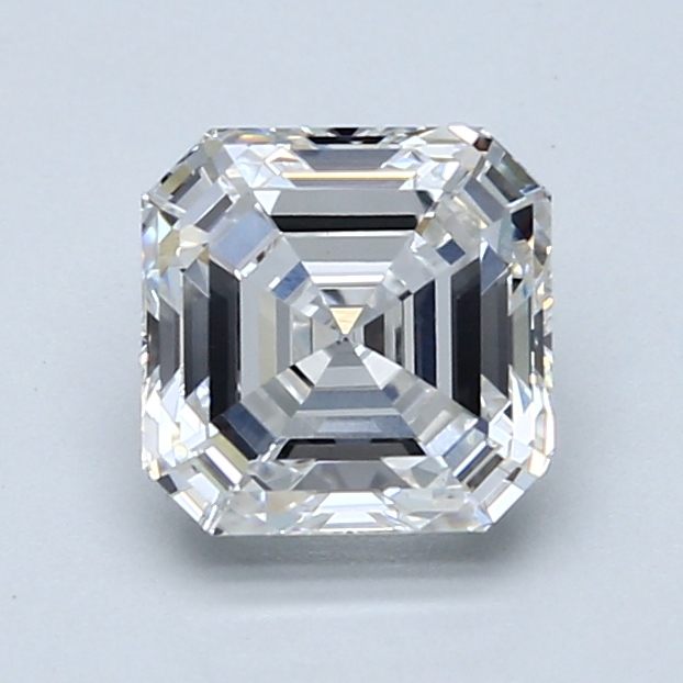 1.72ct lab-grown Asscher diamond, F color, VS1 clarity, 6.52mm ID