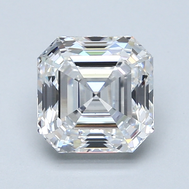 1.85ct lab-grown Asscher diamond, E color, VS1 clarity, 6.74mm ID