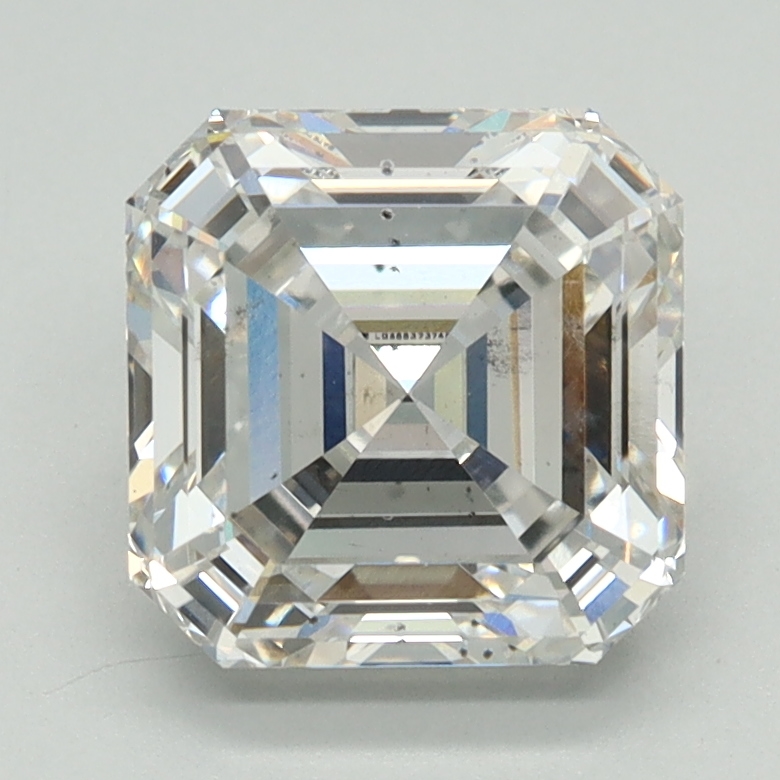 2.28ct Asscher cut lab-grown diamond, G color, SI1 clarity, 7.38mm ID