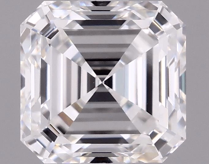 2.57ct Asscher cut lab-grown diamond, E/VVS2, measurements 7.61 X 7.43 X 5.10 mm