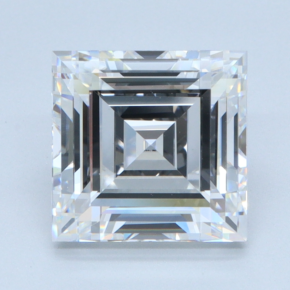 3.07ct lab-grown Asscher diamond, D/VS1, 8.18mm ID