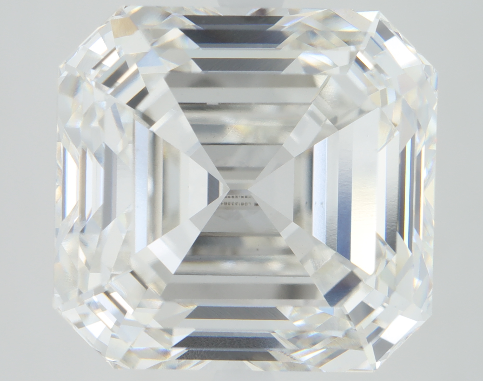 9.3ct lab-grown Asscher diamond, G/VVS2, 11.71mm ID