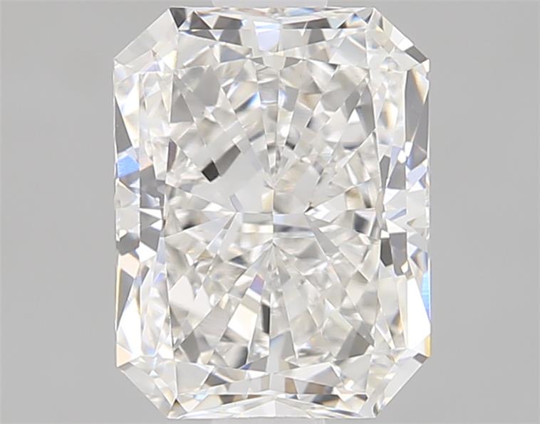1.22ct Radiant cut lab-grown diamond, F color, VVS2 clarity, measurements 7.24x5.53x3.66 mm