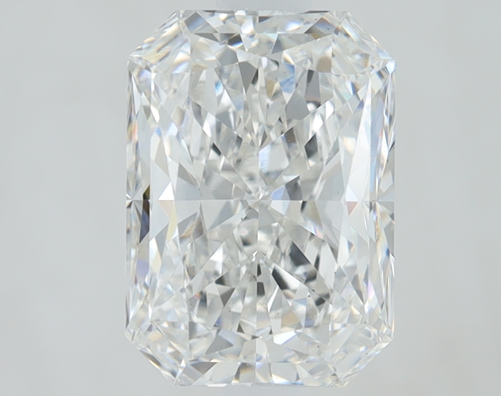 1.61ct Radiant cut lab-grown diamond, F color, VS1 clarity, 8.56mm ID