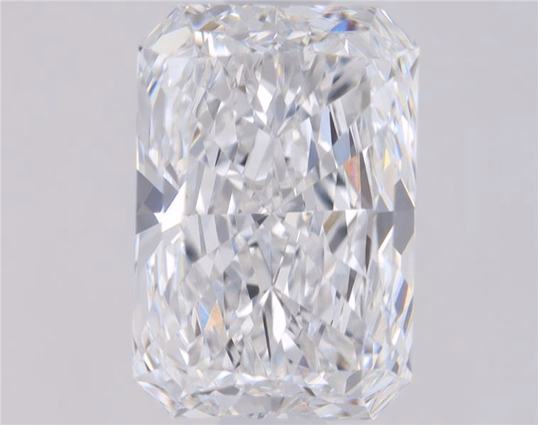 3.96ct Radiant cut lab-grown diamond with E/VVS1 characteristics, measuring 11.27mm ID.