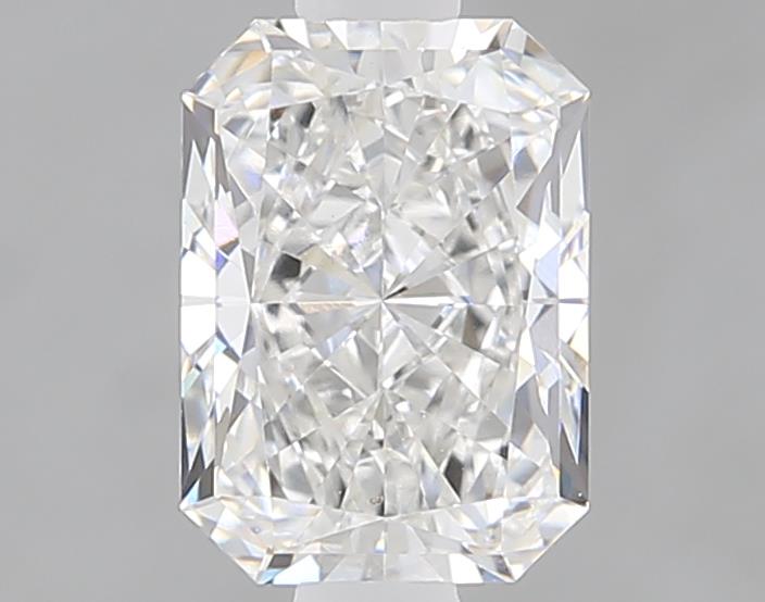 1.04ct Radiant cut lab diamond, F color, VS1 clarity, 7.12x5.15x3.47mm.