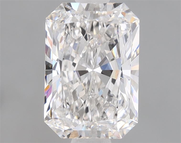 1.08ct Radiant cut lab-grown diamond, E/VVS2, 7.33mm x 5.06mm x 3.41mm