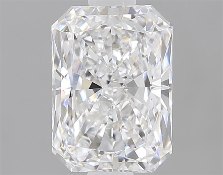 1.09ct Radiant cut lab-grown diamond, D color, VVS2 clarity, 7.26x5.25x3.45mm measurements